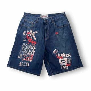 Pepe Jeans - PEPE JEANS バギーパンツ デニム ハーフパンツ B系 グラフィティ