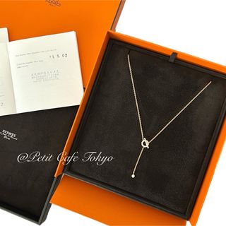 エルメス(Hermes)の【新品未使用】エルメス　フィネス　タイ　ピンクゴールド×ダイヤモンド　ネックレス(ネックレス)