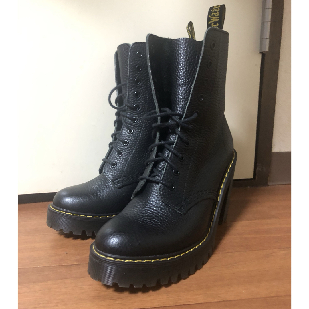 Dr.Martens(ドクターマーチン)のほぼ未使用ドクターマーチン チャンキーヒールブーツ UK4(24cm)ケンドラ黒 レディースの靴/シューズ(ブーツ)の商品写真