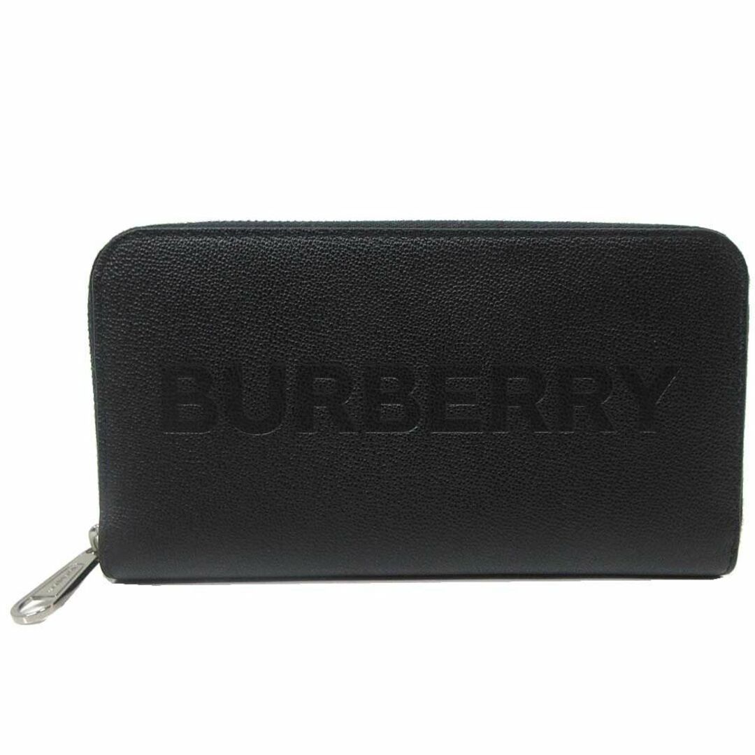 BURBERRY(バーバリー)の【新品】バーバリー 財布 長財布 8052885 BLACK (ブラック) BURBERRY エンボス ロゴ ラウンドファスナー ジップ ウォレット アウトレット メンズ メンズのファッション小物(長財布)の商品写真