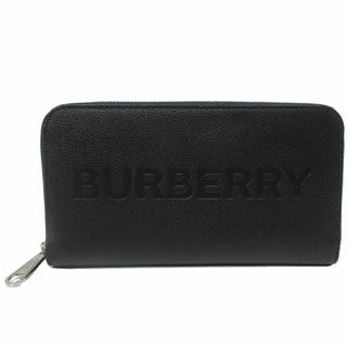 バーバリー(BURBERRY)の【新品】バーバリー 財布 長財布 8052885 BLACK (ブラック) BURBERRY エンボス ロゴ ラウンドファスナー ジップ ウォレット アウトレット メンズ(長財布)