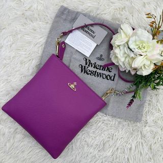 ヴィヴィアンウエストウッド(Vivienne Westwood)の新品 入手困難 ヴィヴィアン ショルダーバッグ パープル レザー ゴールドORB(ショルダーバッグ)