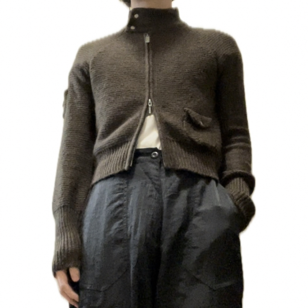 Jean-Paul GAULTIER(ジャンポールゴルチエ)の短丈 ニットジャケット モヘア メンズのトップス(ニット/セーター)の商品写真
