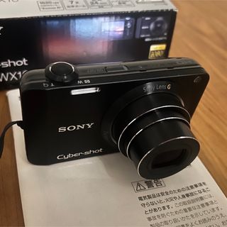 ソニー(SONY)の美品 デジカメ SONY サイバーショット DSC-WX10 ブラック 黒(コンパクトデジタルカメラ)