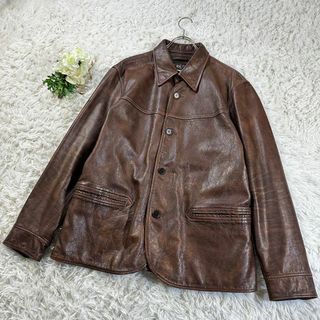 RRL - 極美品 廃盤 入手困難 RRL レザー カーコート XL カーフレザー 一つ星