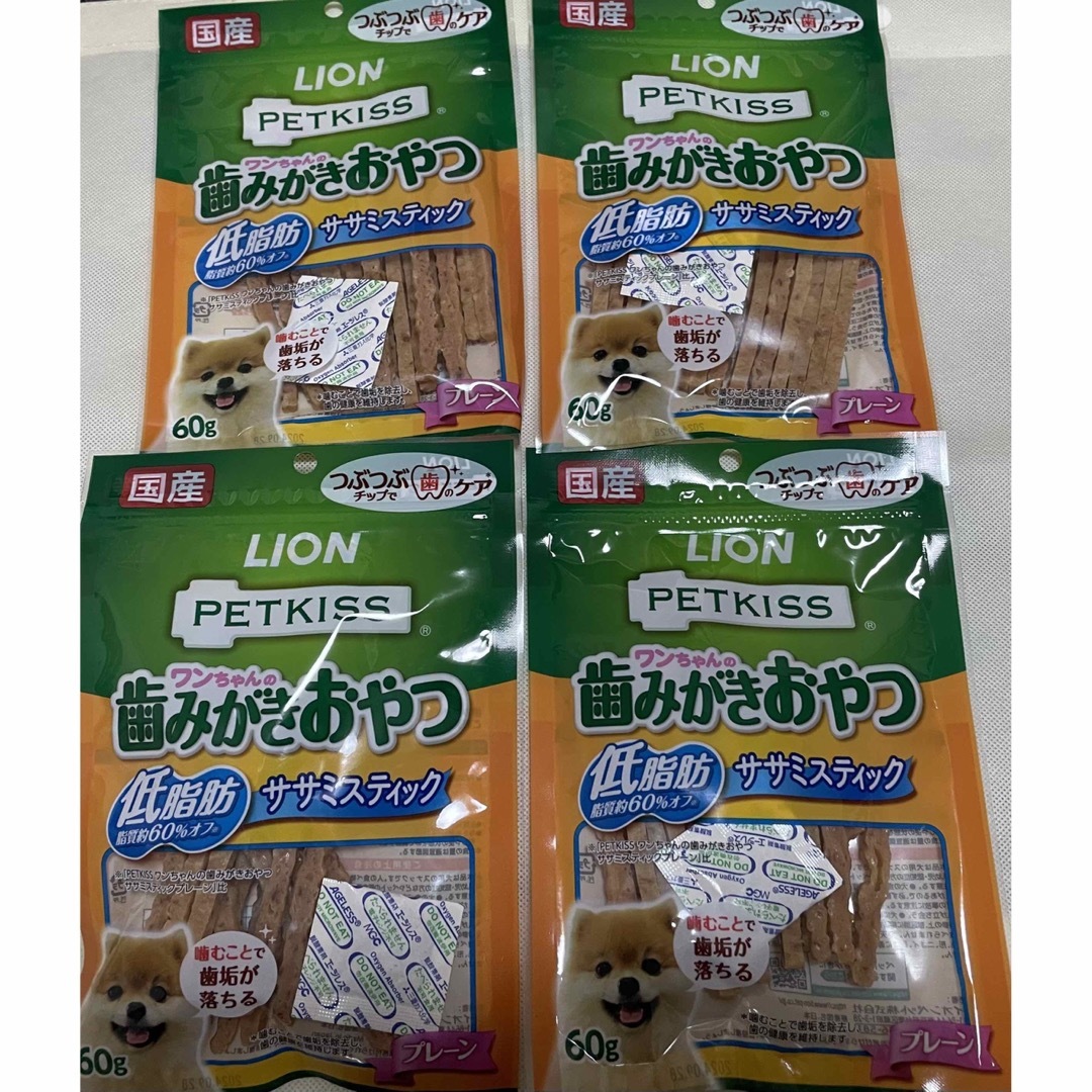 LION(ライオン)の【4袋】ライオン  ペットキッス  歯みがきおやつ ササミスティック  低脂肪 その他のペット用品(犬)の商品写真