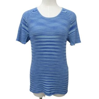 ミッソーニ(MISSONI)のミッソーニ カットソー Tシャツ カシミヤ ブルー 44 IBO47(カットソー(半袖/袖なし))