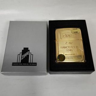 ジッポー(ZIPPO)の【未使用】Zippo ライター インゴット柄 ゴールド(タバコグッズ)