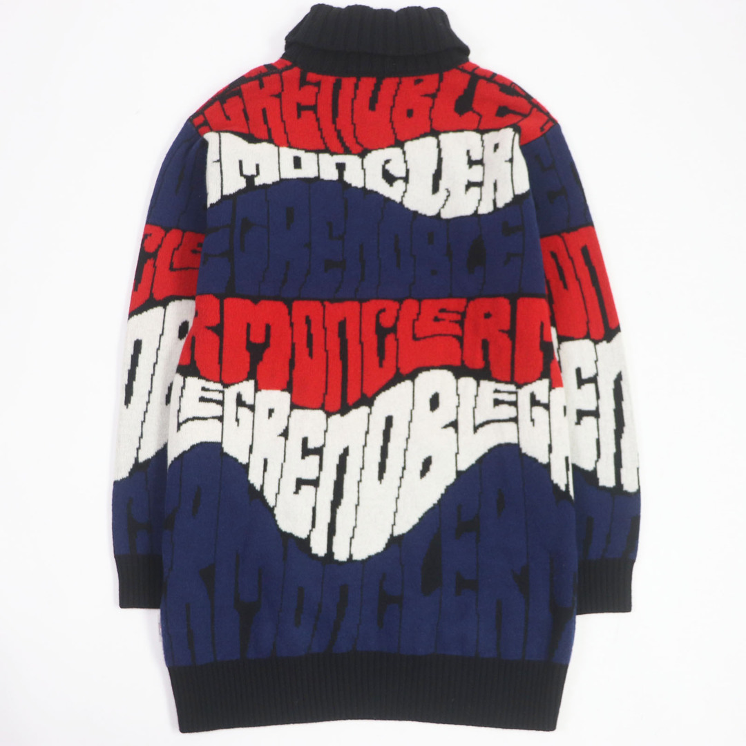 MONCLER(モンクレール)の【ドンドン見直し】極美品 MONCLER GAMME BLEU モンクレール ガムブルー 2019年製 MAGLIONE TORICOT ウール カシミヤ ロゴ入り オーバーシルエット ニット セーター トリコロール XS 正規品 メンズのトップス(ニット/セーター)の商品写真