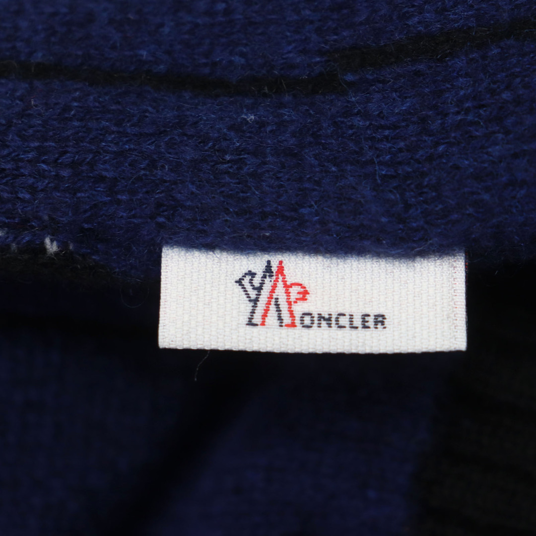 MONCLER(モンクレール)の【ドンドン見直し】極美品 MONCLER GAMME BLEU モンクレール ガムブルー 2019年製 MAGLIONE TORICOT ウール カシミヤ ロゴ入り オーバーシルエット ニット セーター トリコロール XS 正規品 メンズのトップス(ニット/セーター)の商品写真