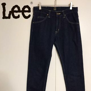 リー(Lee)の【日本製】リー　牛革ラベル付きストレートジーンズ　インディゴブルー　A971(デニム/ジーンズ)