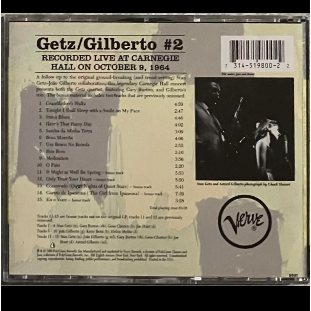 GETZ/GILBERTO #2 ゲッツ/ジルベルト スタン・ゲッツ エンタメ/ホビーのCD(ジャズ)の商品写真