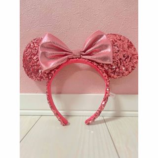 ディズニー(Disney)のディズニー カチューシャ ミニーちゃん スパンコール ピンク(カチューシャ)