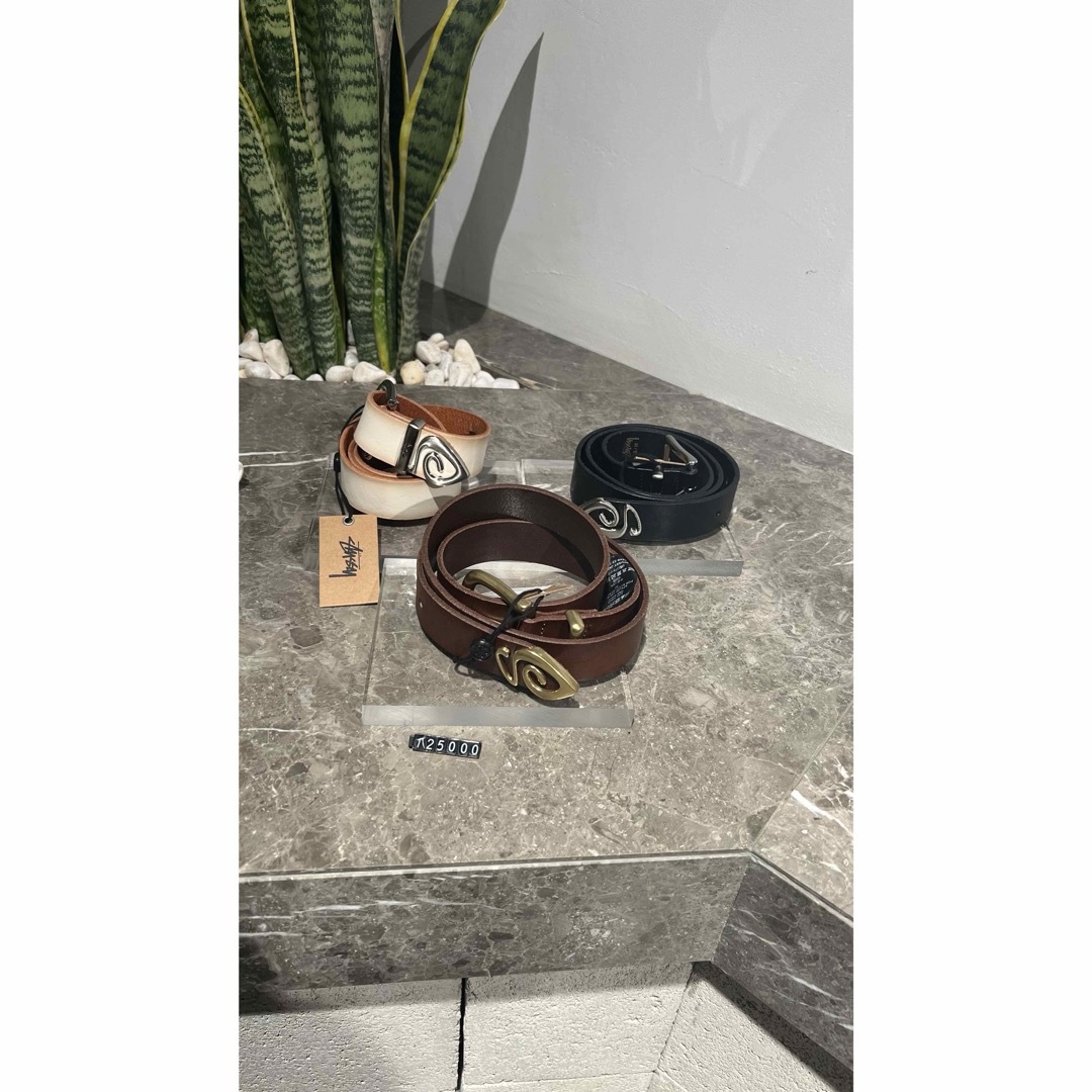 STUSSY - stussy metal s tip belt ベルト ブラック L/XLの通販 STUSSY - stussy metal s tip belt ベルト ブラック L/XLの通販