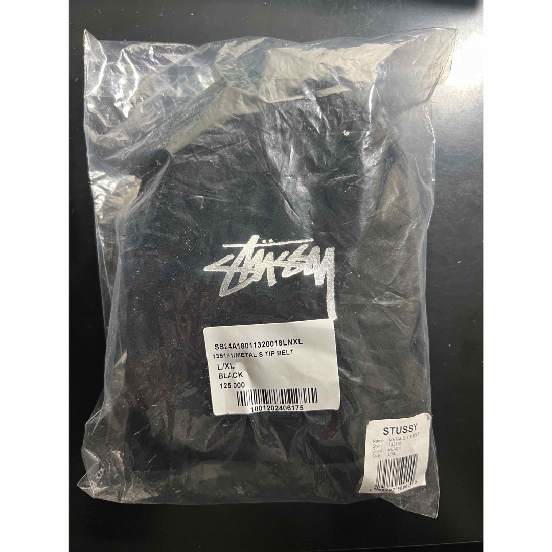 STUSSY - stussy metal s tip belt ベルト ブラック L/XLの通販 STUSSY - stussy metal s tip belt ベルト ブラック L/XLの通販