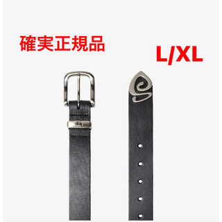 ステューシー(STUSSY)のstussy metal s tip belt ベルト　ブラック L/XL(ベルト)