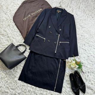 LOUIS VUITTON - 美品 入手困難 ルイヴィトン セットアップ XL カシミヤ シルク 混 カバー付