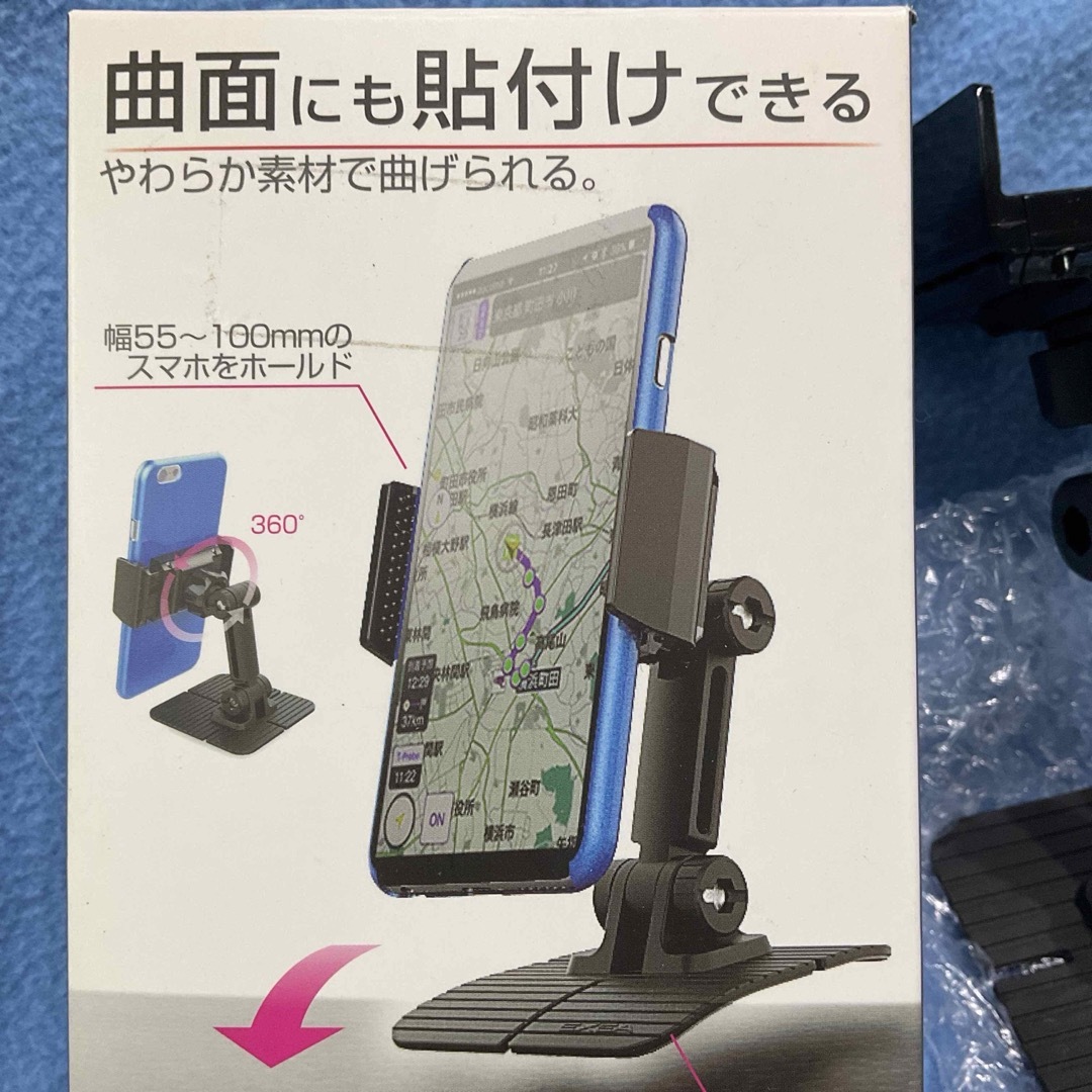 新品　スマホホルダー車　ダッシュボード用 曲面貼可能 EXEA EC-208  自動車/バイクの自動車(車内アクセサリ)の商品写真