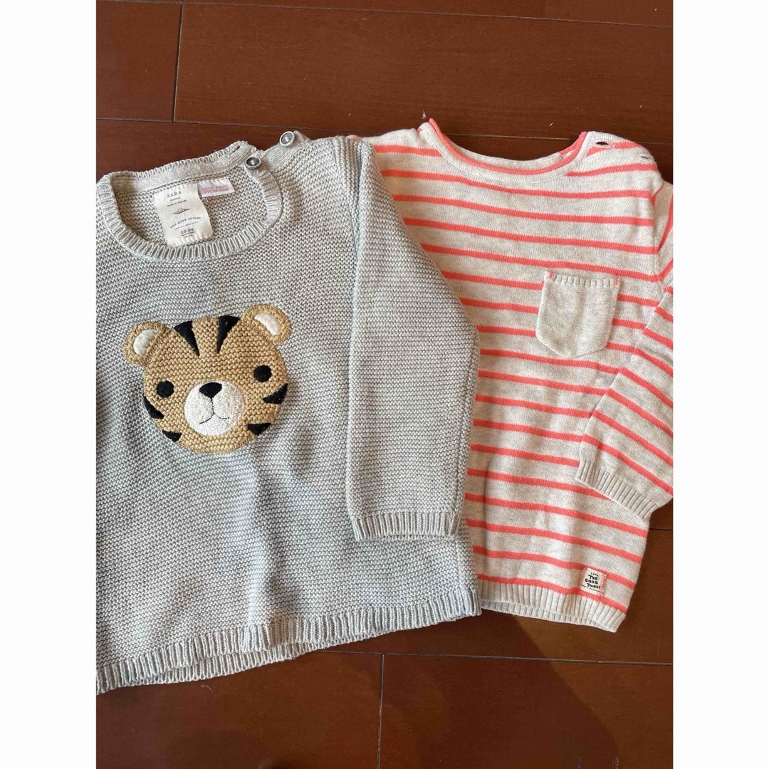 ZARA KIDS(ザラキッズ)のZARAニット２枚セット92cm キッズ/ベビー/マタニティのキッズ服男の子用(90cm~)(ニット)の商品写真