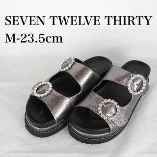 VII XII XXX - SEVEN TWELVE THIRTY*ビジューサンダル*シルバー*M5132