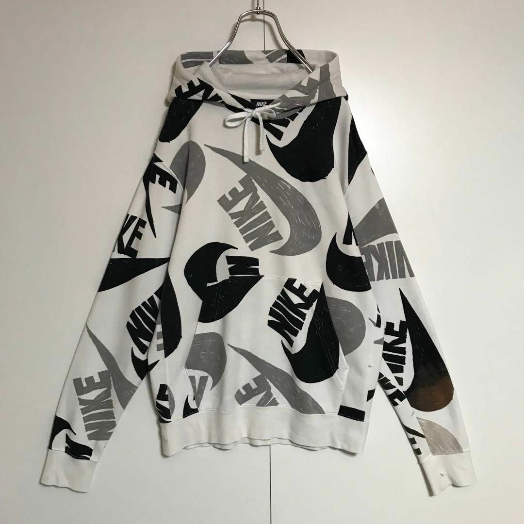 NIKE - 【総柄】ナイキ ロゴいっぱいパーカー 入手困難 希少 NIKE - 【総柄】ナイキ ロゴいっぱいパーカー 入手困難 希少