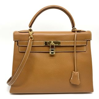 エルメス(Hermes)のエルメス ケリー32 アルデンヌ バッグ トートバッグ ショルダーバッグ ゴールド ブラウン(トートバッグ)