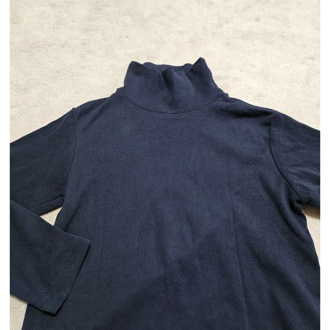 ZARA(ザラ)のザラ　ZARA　ハイネック　ネイビー　120 キッズ/ベビー/マタニティのキッズ服女の子用(90cm~)(Tシャツ/カットソー)の商品写真