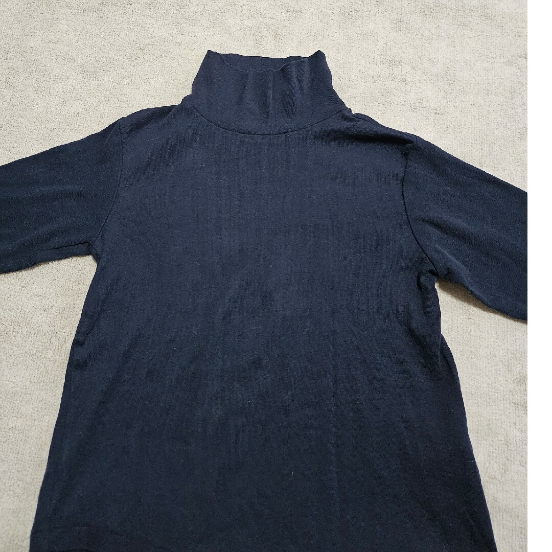 ZARA(ザラ)のザラ　ZARA　ハイネック　ネイビー　120 キッズ/ベビー/マタニティのキッズ服女の子用(90cm~)(Tシャツ/カットソー)の商品写真