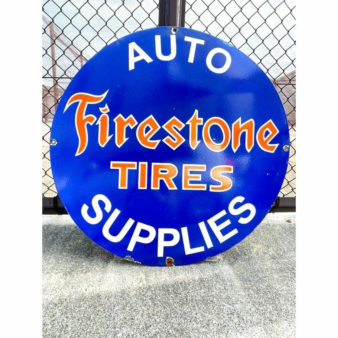 ファイヤーストーン Firestone 看板 ビンテージ アンティーク ファイヤーストーン Firestone 看板 ビンテージ アンティーク