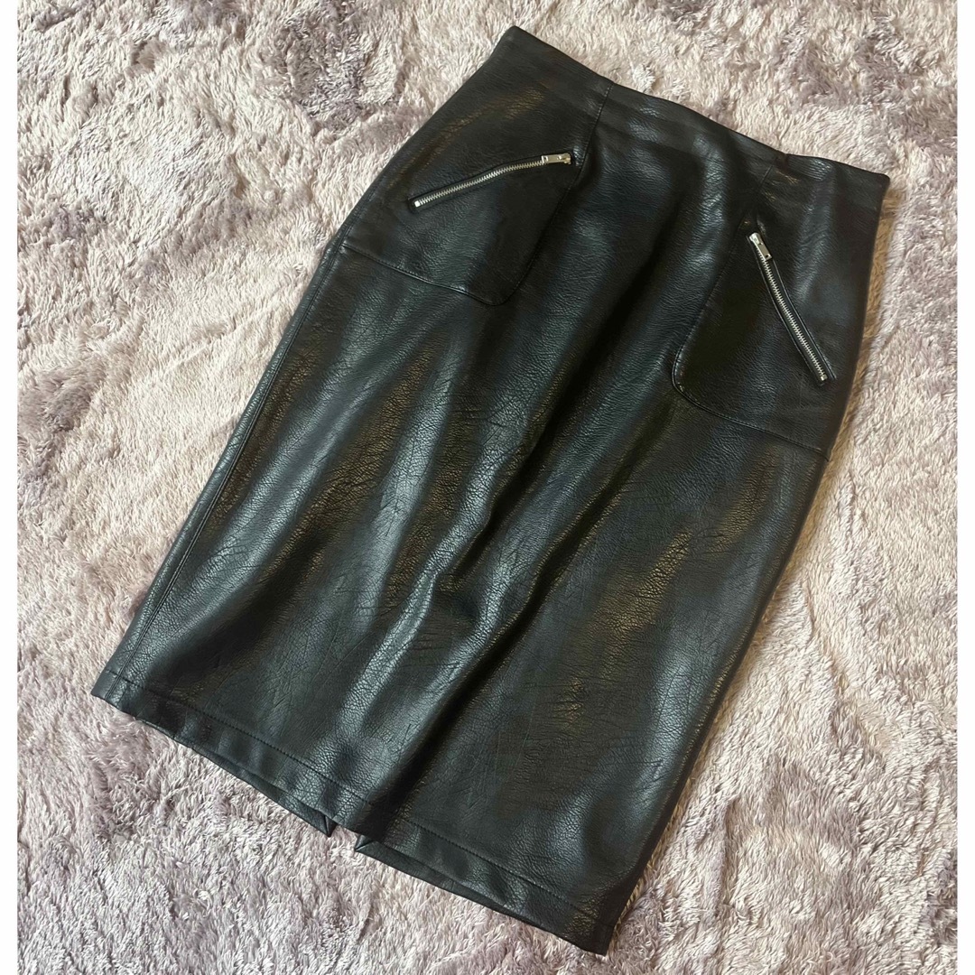 ZARA(ザラ)のzara |  フェイクレザータイトスカート レディースのスカート(ひざ丈スカート)の商品写真