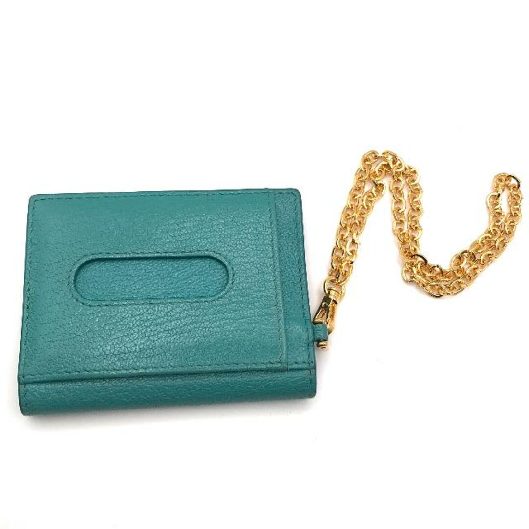 MIU MIU - 美品 miumiu ミュウミュウ レザー チェーン パス MIU MIU - 美品 miumiu ミュウミュウ レザー チェーン パス