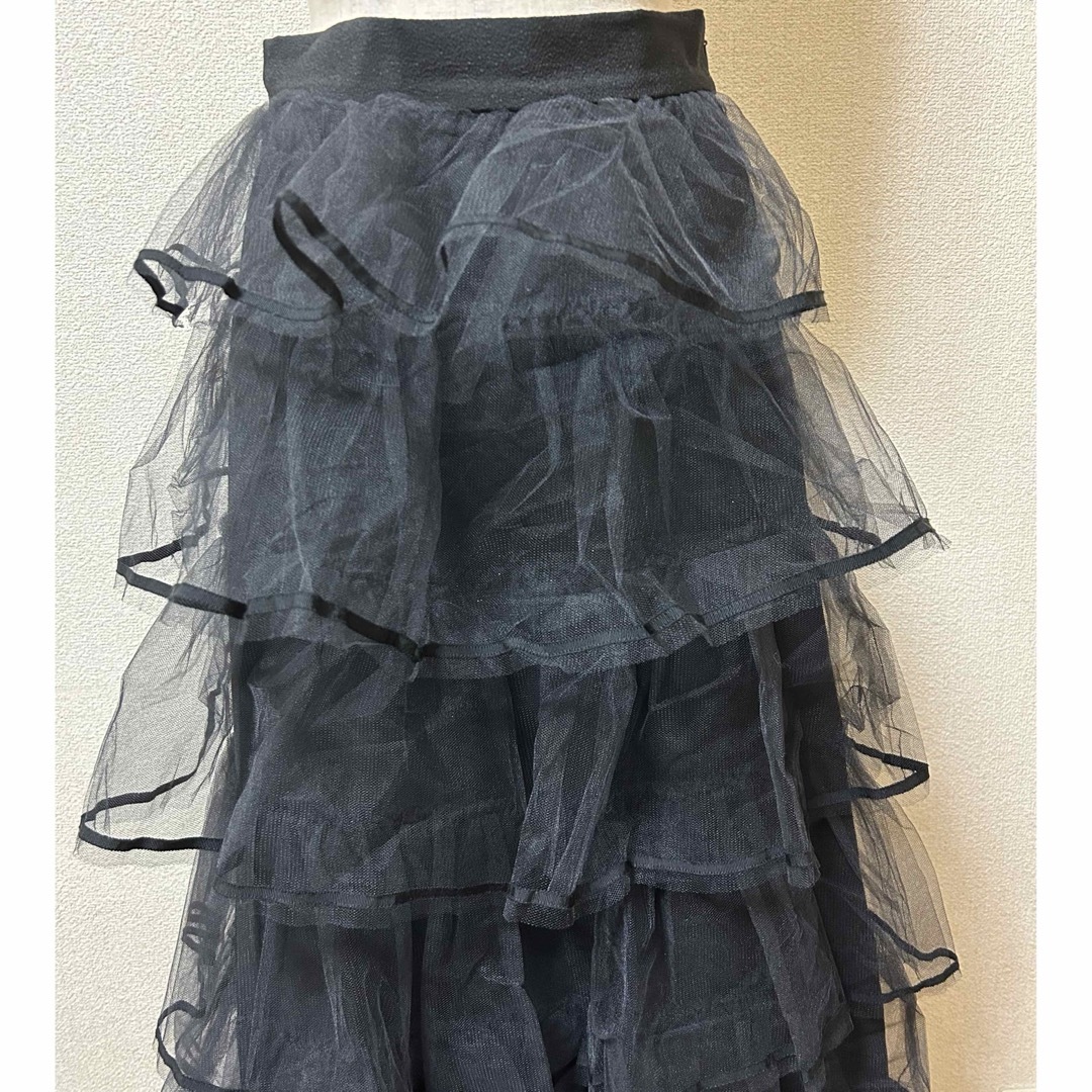 IENA LA BOUCLE(イエナラブークル)のIENA LABOUCLE黒チュールスカート レディースのスカート(ロングスカート)の商品写真