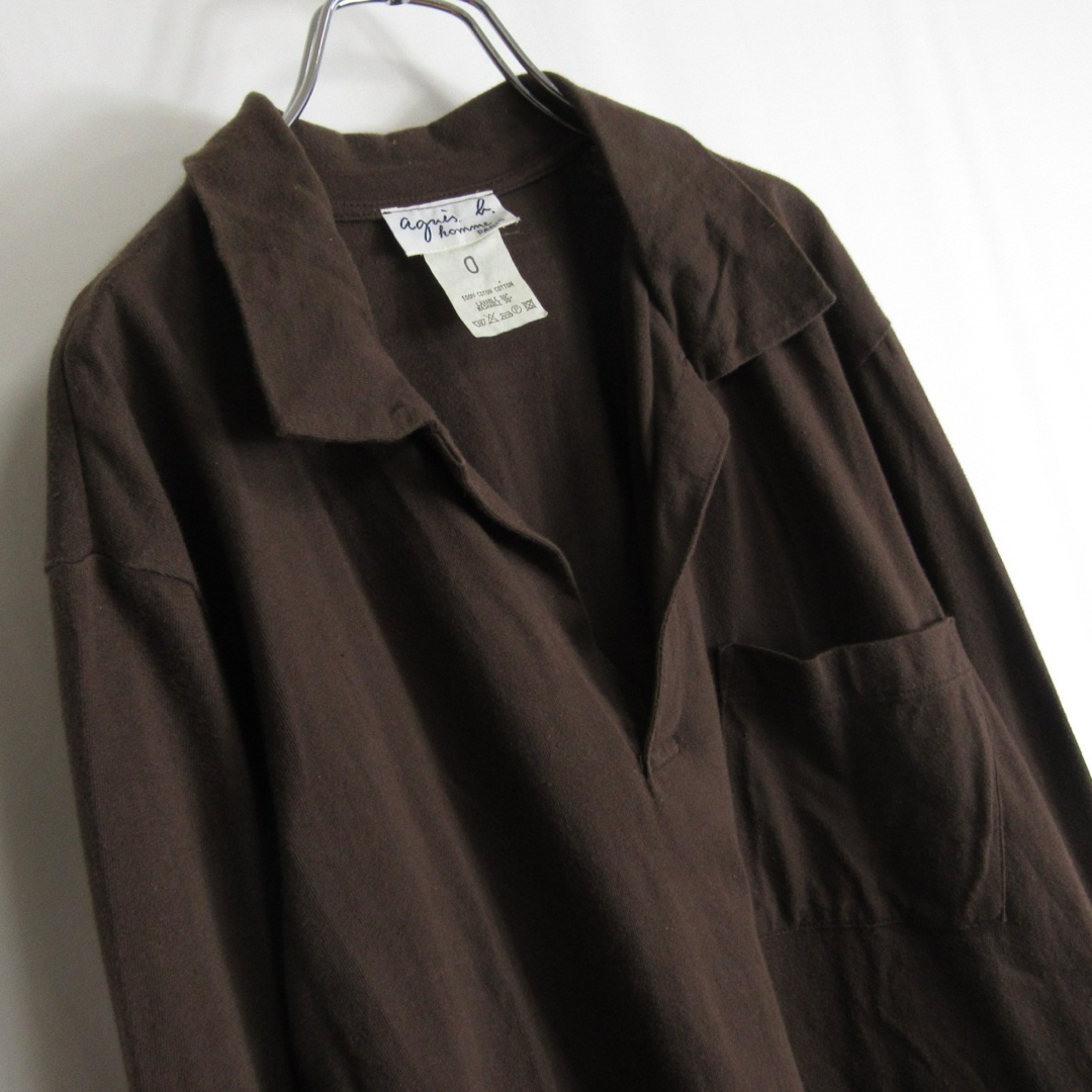 agnes b.(アニエスベー)のagnes b. コットン スキッパー シャツ 長袖 ポロシャツ トップス S メンズのトップス(シャツ)の商品写真