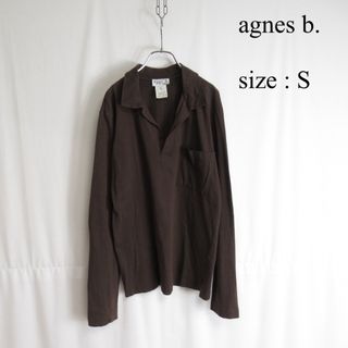 アニエスベー(agnes b.)のagnes b. コットン スキッパー シャツ 長袖 ポロシャツ トップス S(シャツ)