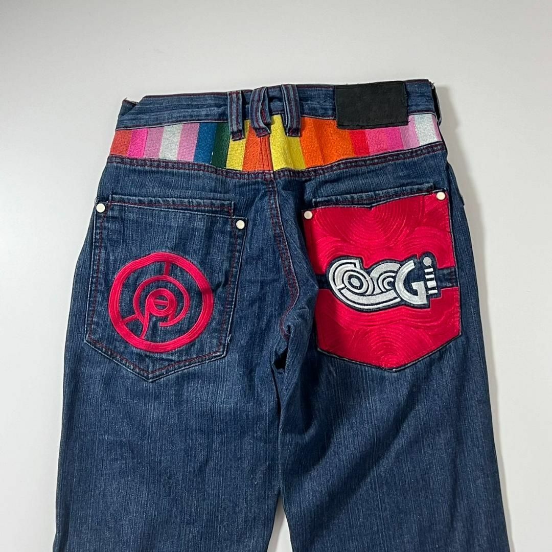 COOGI(クージー)の激レア クージー coogi デニム 刺繍 ヴィンテージ w34 カラフル メンズのパンツ(デニム/ジーンズ)の商品写真