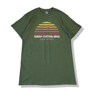 ギルタン(GILDAN)のCAMP CRYSTAL LAKE 半袖 プリントロゴ スーベニアTシャツ M(Tシャツ/カットソー(半袖/袖なし))