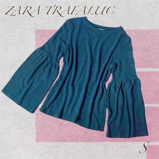 ザラ(ZARA)の[ZARA TRF] ボリューム袖トップス(黒、ブラック) (カットソー(長袖/七分))