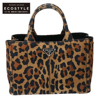 プラダ(PRADA)のプラダ 1BG439 2EVW F0151 CANAPA ST.LEOPA カナパ レオパード柄 キャンバス 2WAY(トートバッグ)