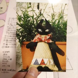 お値下げ 黒猫さんがかわいい ぬいぐるみ 人形 作り方の説明書＆型紙セット(型紙/パターン)