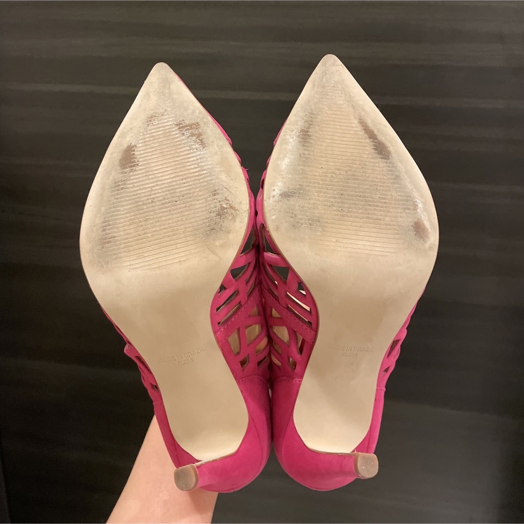 【美品】STEVE MADDEN★デザインパンプス 23.5 ピンク