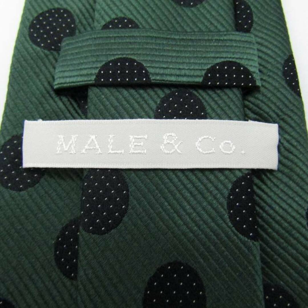メイル&コー ブランド ネクタイ シルク ドット柄 メンズ グリーン MALE & Co メンズのファッション小物(ネクタイ)の商品写真