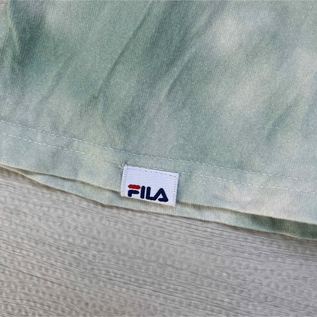 FILA(フィラ)の140 FILA タイダイワンピース　エメラルド　半袖　アウトドア キッズ/ベビー/マタニティのキッズ服女の子用(90cm~)(ワンピース)の商品写真