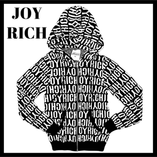 ジョイリッチ(JOYRICH)のJOYRICH ロゴ ニット パーカー アウター  Black White(パーカー)
