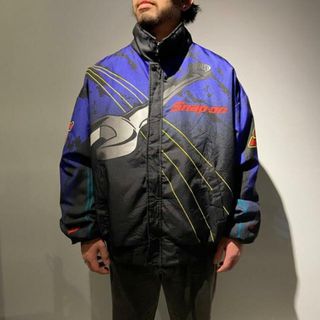 ビッグサイズ 90年代 SNAP-ON 総柄 ナイロンジャケット メンズ2XL(ブルゾン)