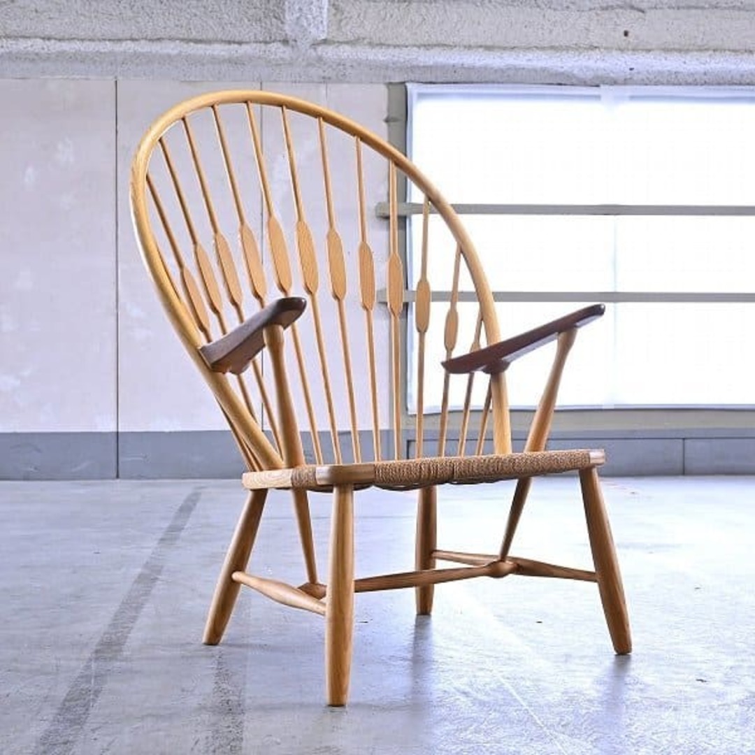 希少品 Johannes Hansen/ヨハネス ハンセン社「JH550」ピーコックチェアー ハンス・J・ウェグナー チーク材×アッシュ材 北欧ビンテージ【中古家具/中古インテリア/USED家具ユーズド家具/リサイクル】 インテリア/住まい/日用品の椅子/チェア(ダイニングチェア)の商品写真