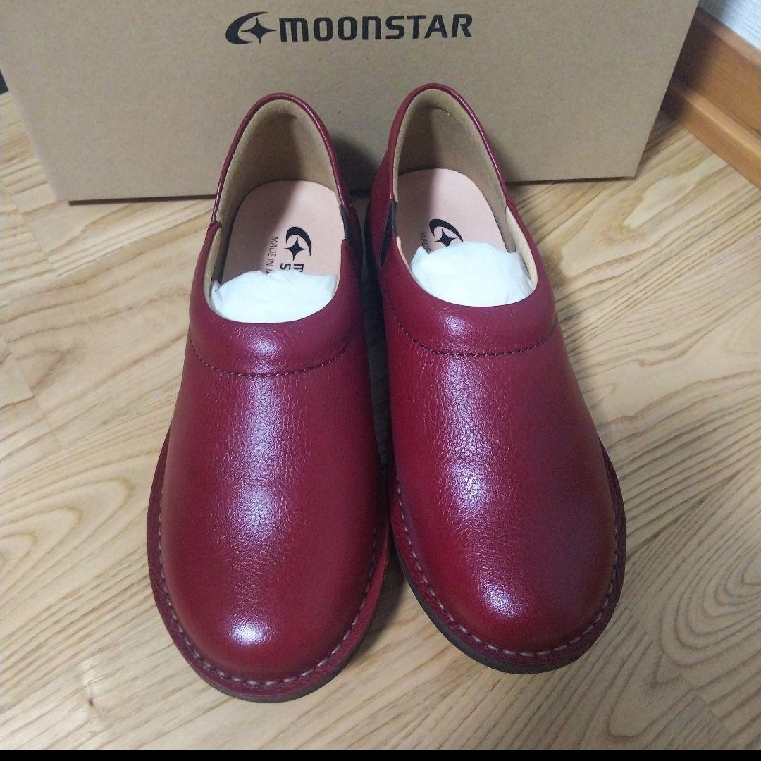 MOONSTAR (ムーンスター)の新品19800円☆MOONSTAR ムーンスター スリッポン スニーカー 本革 レディースの靴/シューズ(スニーカー)の商品写真