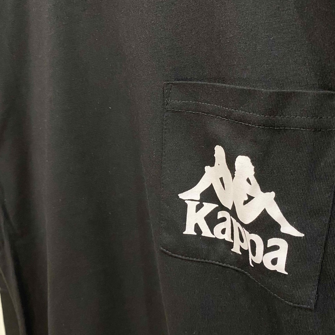 Kappa(カッパ)の新品【Kappa】カッパ　ドローコード　ロングTシャツ　ブラック　Ｍ メンズのトップス(Tシャツ/カットソー(七分/長袖))の商品写真