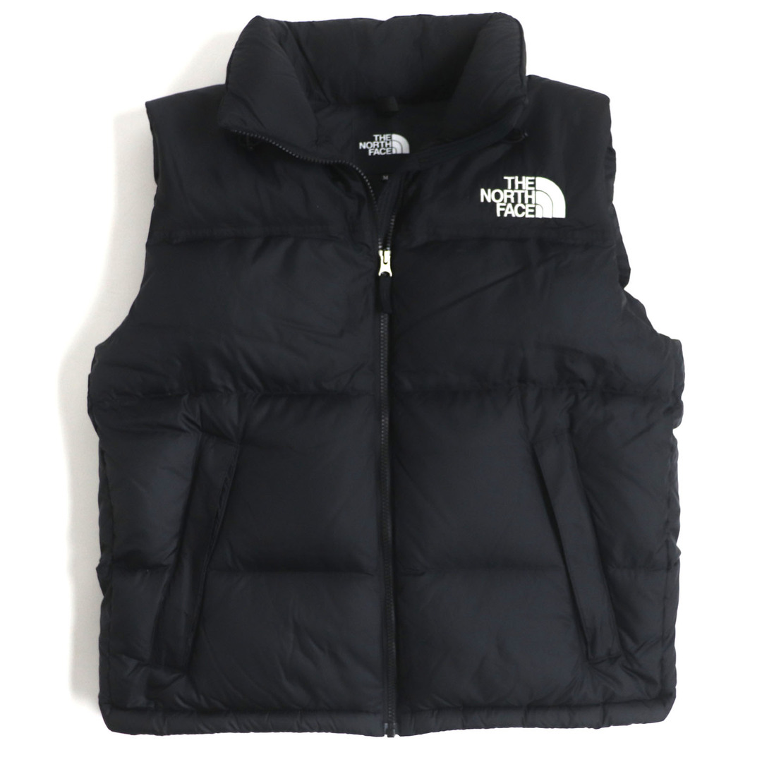 THE NORTH FACE - 美品 THE NORTH FACE ザ・ノースフェイス ND92232 Nuptse Vest  ヌプシベスト ナイロン ロゴ刺繍 フード入り ZIP ダウンベスト ブラック M 正規品 メンズ