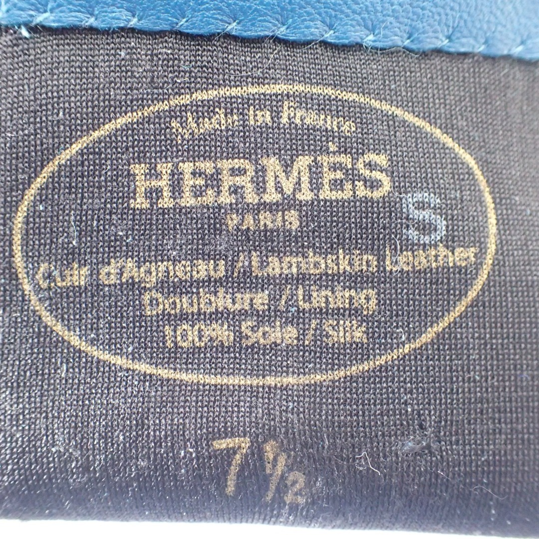 Hermes(エルメス)のエルメス 【新品同様】セリエボタン シルク100%インナー ラムスキン 7 1/2 レディースのファッション小物(手袋)の商品写真