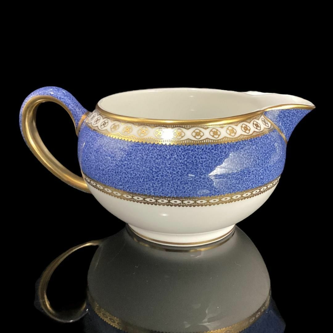 WEDGWOOD(ウェッジウッド)の★希少★ユーランダーパウダー ブルー ティーポット シュガーポット クリーマー インテリア/住まい/日用品のキッチン/食器(グラス/カップ)の商品写真